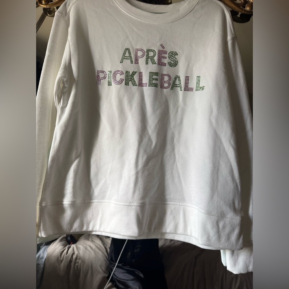 Tops - - White Après Pickleball Sweatshirt